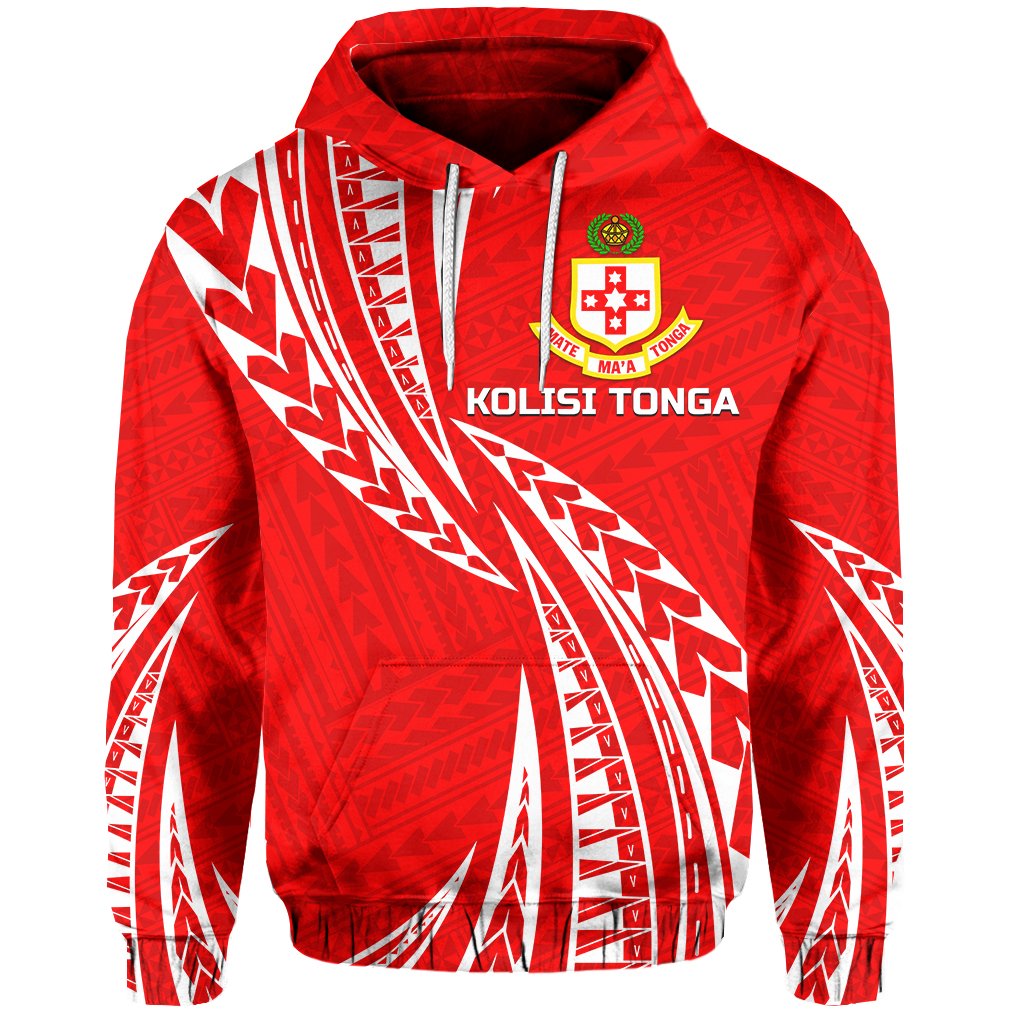 Kolisi Tonga Hoodie Mate Maa Tonga Unisex Red - Polynesian Pride