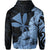 Hawaii Turtle Hoodie Polynesian Hibiscus Art Ver 2.0 Blue - Polynesian Pride