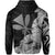 Hawaii Turtle Hoodie Polynesian Hibiscus Art Ver 2.0 Gray - Polynesian Pride