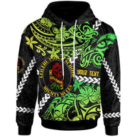 Hawaii Custom Hoodie Leilehua High School Polynesian Pride with Lehua Flower LT10 Green - Polynesian Pride