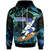 Hawaii Custom Hoodie Waimea High School Surfer Polynesian Pattern LT10 Blue - Polynesian Pride