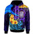 Tonga Custom Hoodie Chanel College with Polynesian Pattern Style and Flower LT10 Orange - Polynesian Pride