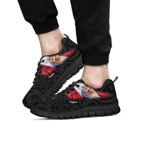 Tahiti Sneakers - Flag Wing Sport Style Kid's Sneakers - White Sole - Polynesian Pride