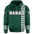 Polynesian Islands Warrior Kakau Hawaii Hoodie Green - Polynesian Pride