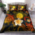 Northern Mariana Islands Polynesian Bedding Set - Lauhala Turtle Plumeria Tropical Black - Polynesian Pride