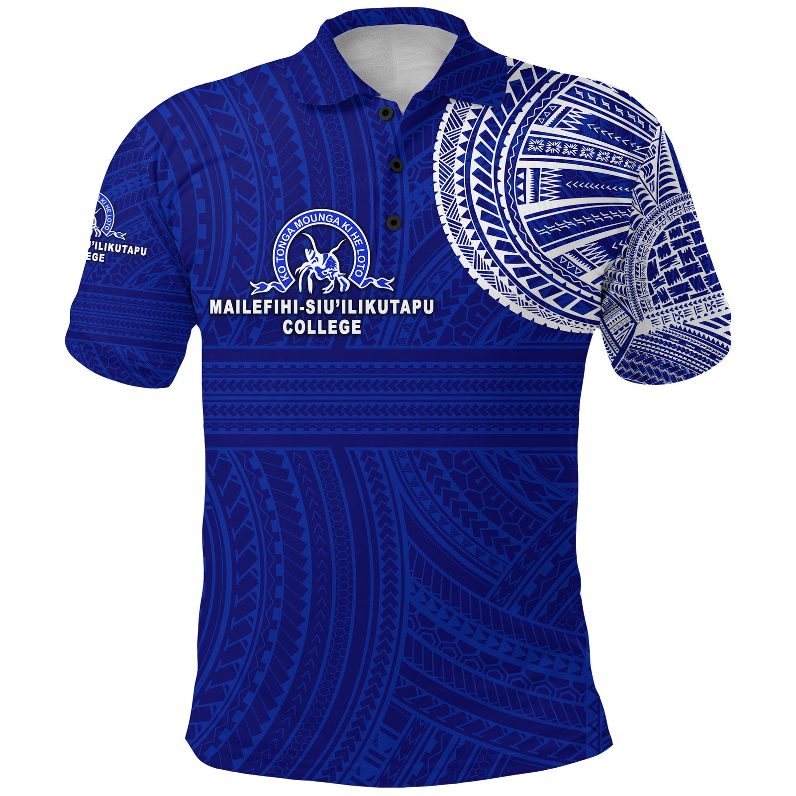 Tonga Mailefihi Siuilikutapu College Polo Shirt Simple Style LT8 Blue - Polynesian Pride