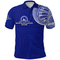 Tonga Mailefihi Siuilikutapu College Polo Shirt Simple Style LT8 Blue - Polynesian Pride