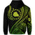 Mangaia Cook Islands Hoodie Green Polynesian Wave Style LT9 - Polynesian Pride