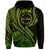 Mangaia Cook Islands Hoodie Green Polynesian Wave Style LT9 Zip Hoodie Green - Polynesian Pride