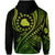 Custom Mangaia Cook Islands Hoodie Green Polynesian Wave Style LT9 - Polynesian Pride