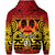 Custom Marquesas Islands Zip Hoodie Marquesan Tattoo Simple Style Gradient Red LT8 - Polynesian Pride