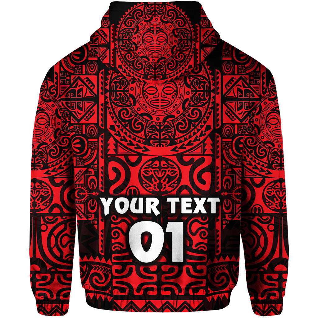 Custom Marquesas Islands Hoodie Marquesan Tattoo Unique Style Red LT8 - Polynesian Pride