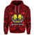 Custom Marquesas Islands Hoodie Marquesan Tattoo Simple Style Red LT8 - Polynesian Pride