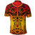 Marquesas Islands Polo Shirt Marquesan Tattoo Original Style Gradient Red LT8 - Polynesian Pride