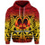 Custom Marquesas Islands Zip Hoodie Marquesan Tattoo Simple Style Gradient Red LT8 - Polynesian Pride