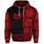 Custom Marquesas Islands Zip Hoodie Marquesan Tattoo Unique Style Red LT8 - Polynesian Pride