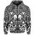 Custom Marquesas Islands Zip Hoodie Marquesan Tattoo Simple Style Black LT8 - Polynesian Pride