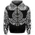 Custom Marquesas Islands Zip Hoodie Marquesan Tattoo Simplified Version Black LT8 - Polynesian Pride