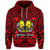 Custom Marquesas Islands Zip Hoodie Marquesan Tattoo Simple Style Red LT8 - Polynesian Pride