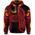 Custom Marquesas Islands Zip Hoodie Marquesan Tattoo Original Style Red LT8 - Polynesian Pride