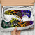 Marshall Islands Custom Personalised Sneakers - Rainbow Polynesian Pattern Crest - Polynesian Pride