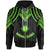 Marshall Islands Zip up Hoodie Polynesian Armor Style Green Unisex Green - Polynesian Pride