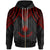 Marshall Islands Custom Zip up Hoodie Polynesian Armor Style Red Unisex Red - Polynesian Pride