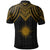 Marshall Islands Custom Polo Shirt Polynesian Armor Style Gold - Polynesian Pride