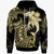 Marshall Islands Hoodie Hammerhead Shark Tribal Pattern Unisex Gold - Polynesian Pride