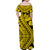 Polynesian Masi Kesa Gold Style Women Off Shoulder Long Dress LT9 - Polynesian Pride