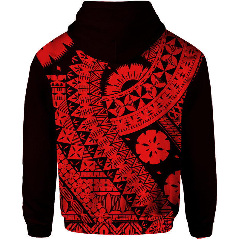 Polynesian Masi Kesa Red Style Hoodie LT9 - Polynesian Pride