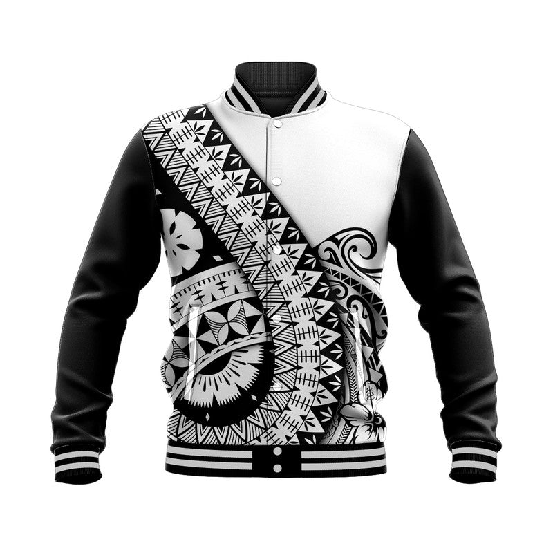 Polynesian Masi Kesa No2 Black Style Baseball Jacket LT9 Unisex Black - Polynesian Pride