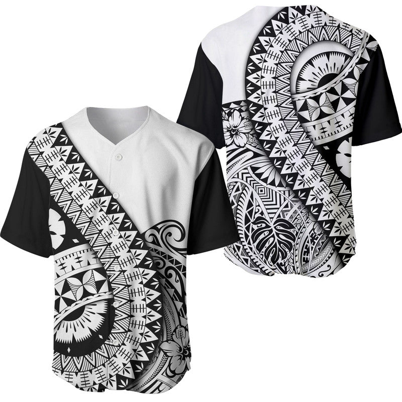 Polynesian Masi Kesa No2 Black Style Baseball Jersey LT9 Black - Polynesian Pride