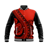 Polynesian Masi Kesa No2 Red Style Baseball Jacket LT9 Unisex Red - Polynesian Pride
