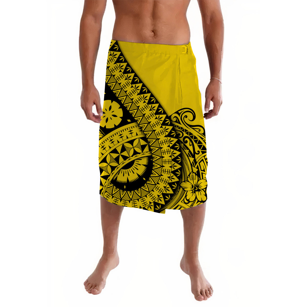 Polynesian Masi Kesa No2 Gold Style Lavalava LT9 Lavalava Gold - Polynesian Pride