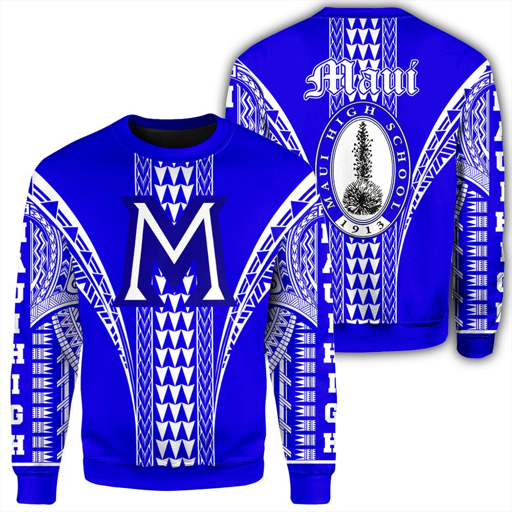 Hawaii - Maui High Sweatshirt - AH Unisex Blue - Polynesian Pride