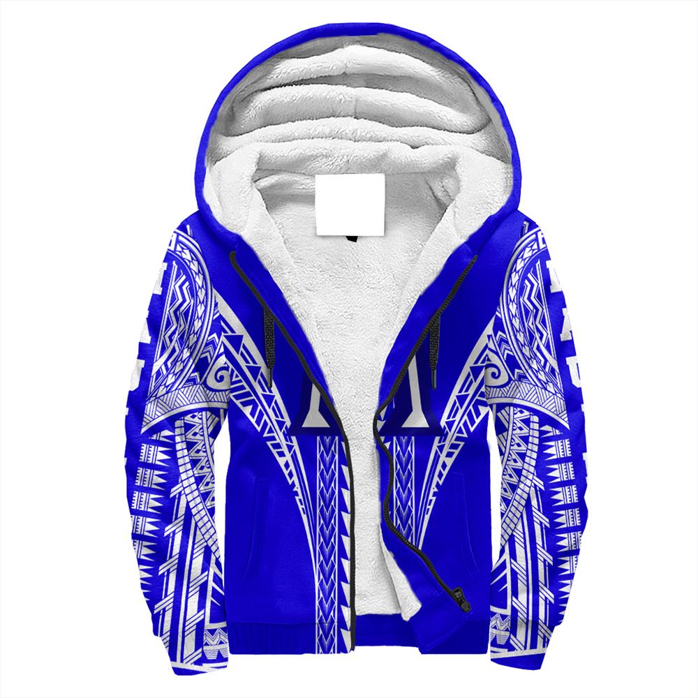 Hawaii - Maui High Sherpa Hoodie AH Blue - Polynesian Pride