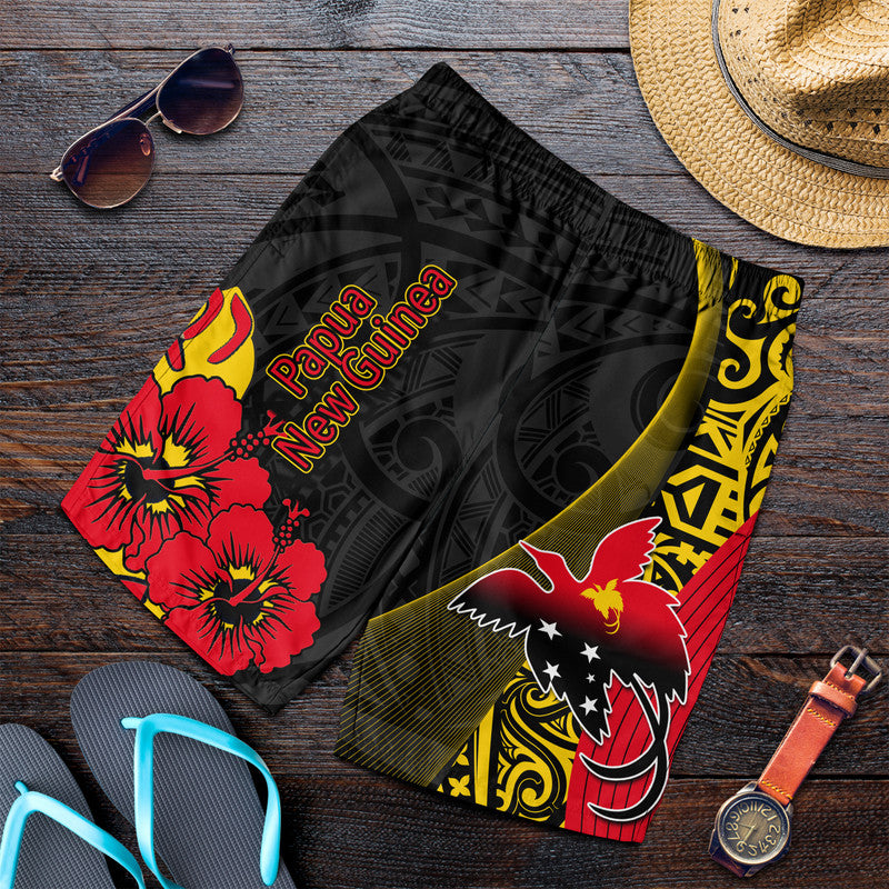 Papua New Guinea Men Short Vibe Style LT6 Black - Polynesian Pride