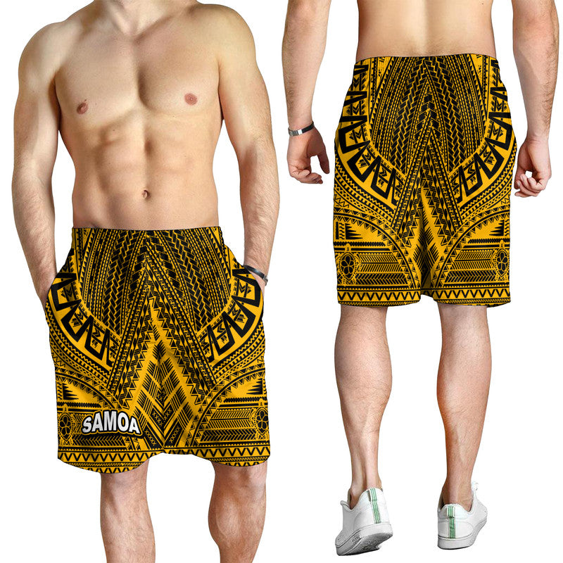 Samoa Ula Nifo Tribal Short Men Gold Style LT6 Gold - Polynesian Pride