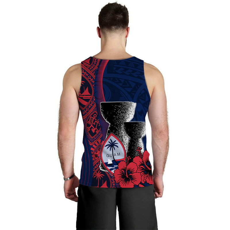 Guam Chamorro Men Tank Top Flag Color Style LT6 - Polynesian Pride