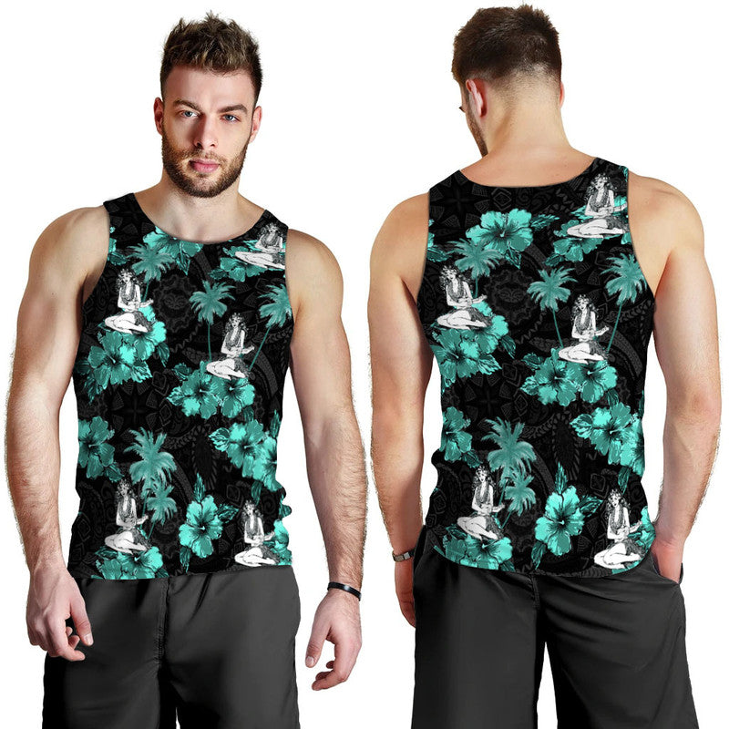 Men Tank Top - Hawaii Summer Hula Girl No.4 LT6 - Polynesian Pride
