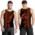 Hawaii Polynesian Warrior Kakau Men Tank Top-Orange LT6 - Polynesian Pride