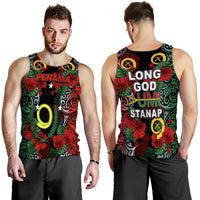 Vanuatu Penama And Hibiscus Men Tank Top LT6 - Polynesian Pride