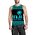 (Custom Personalised) Fiji Rugby Sevens Men Tank Top Simple Blue Style LT9 Blue - Polynesian Pride