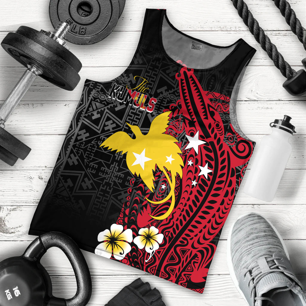 Papua New Guinea Independence Men Tank Top PNG Kumuls - Tribal Crocodile LT7 Black - Polynesian Pride