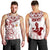 Tonga Personalised Men Tank Top Emancipation Day Lion Style LT7 White - Polynesian Pride