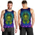 Polynesian Hawaii Men Tank Top - Hawaiian Green Yellow Tiki Face LT7 Purple - Polynesian Pride