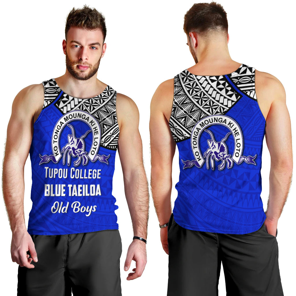 Tupou College BLUE TAEILOA Old Boys Men Tank Top LT4 Blue - Polynesian Pride