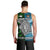 (Custom Personalised) New Zealand Maori Aotearoa Fiji Tapa Together Men Tank Top - Green, Custom Text And Number LT8 - Polynesian Pride