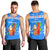 Hawaii Christmas Men Tank Top Santa Claus Surfing Simple Style - Blue LT8 - Polynesian Pride